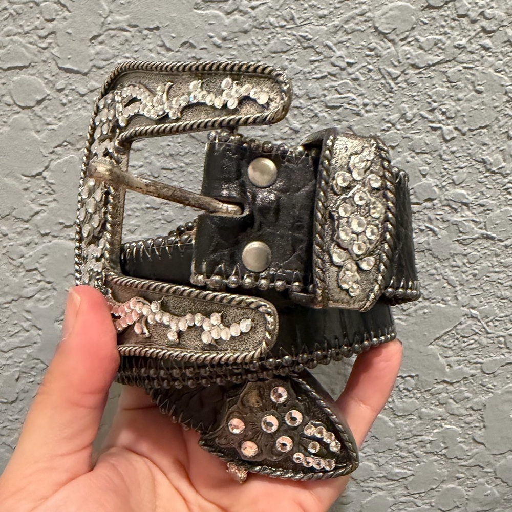 LEATHERROCK Western Leather Black Belt